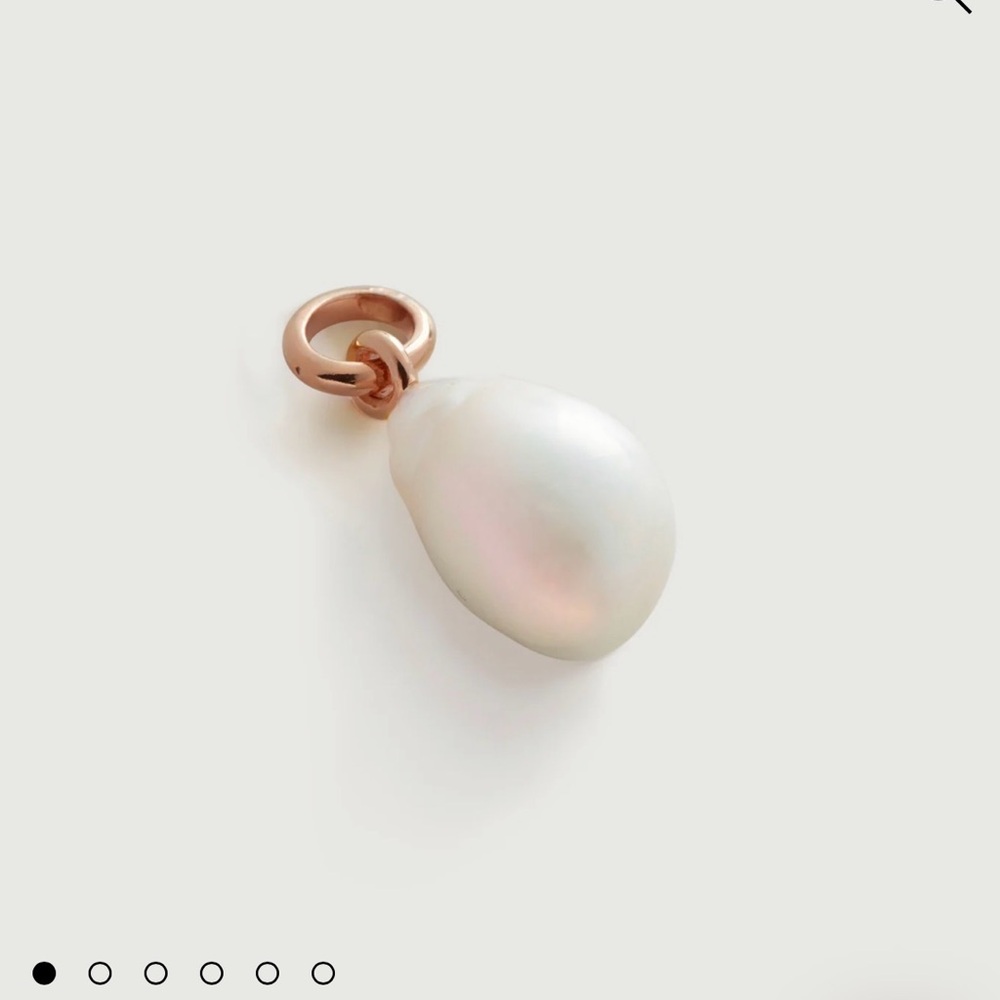 MONICA VINADER Rose Gold and Baroque Pearl Pendant